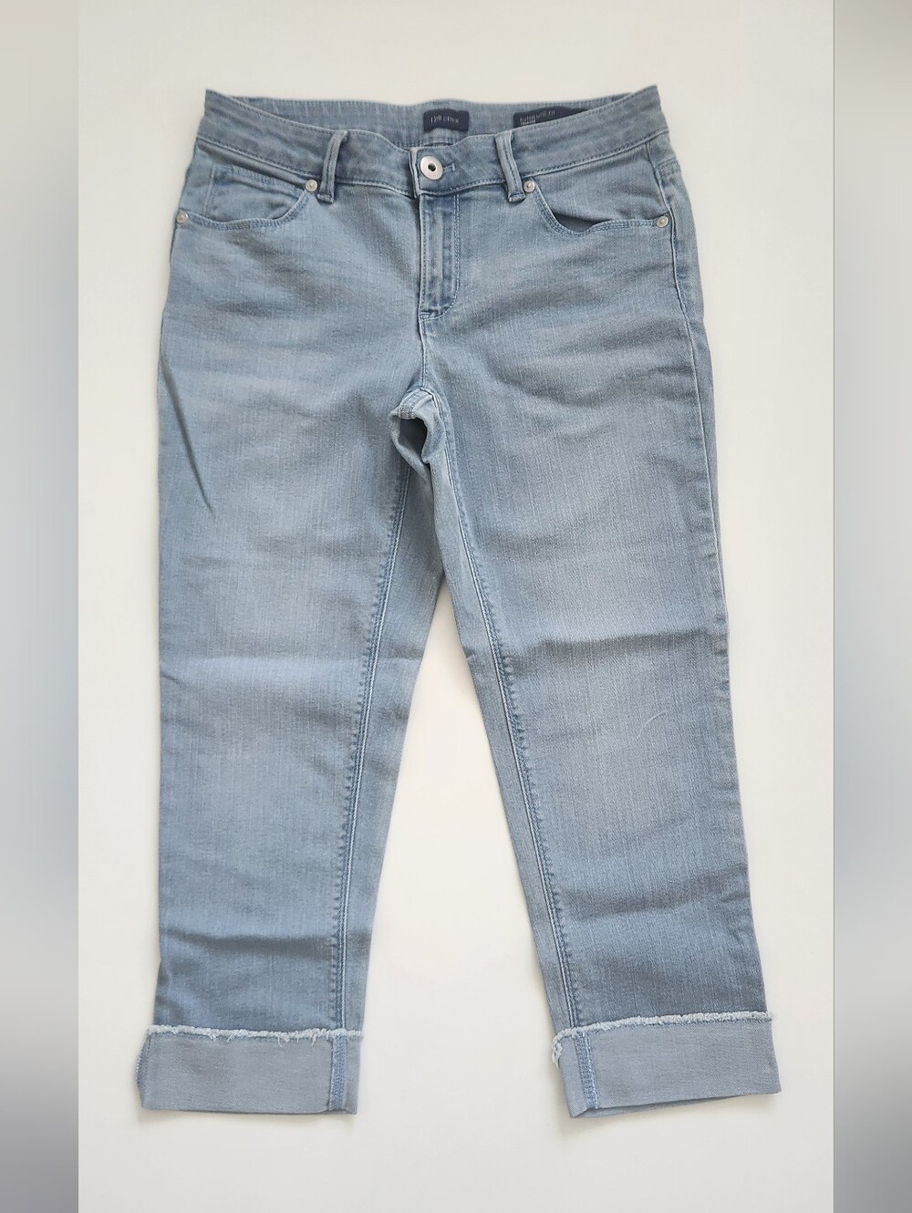 ​J. Jill Authentic Fit Light Wash Cropped Cuffed Denim Jeans 4P